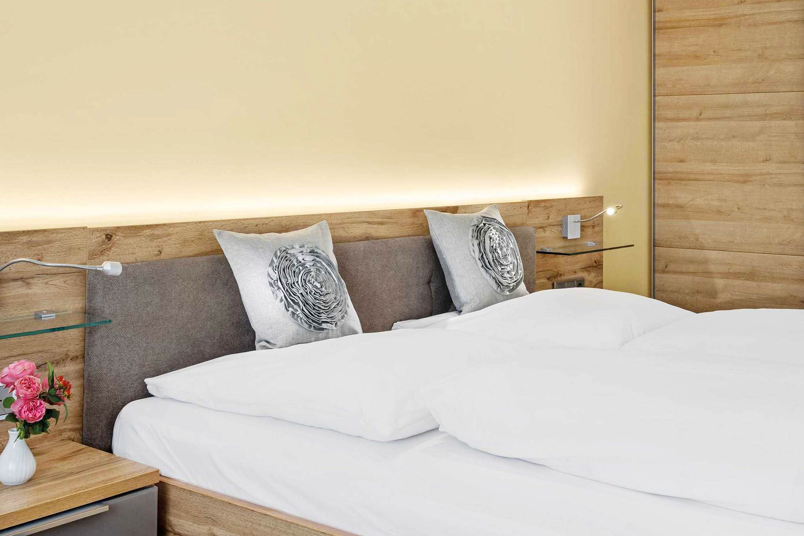 Hotel Liebl Schlafzimmer mit Doppelbett